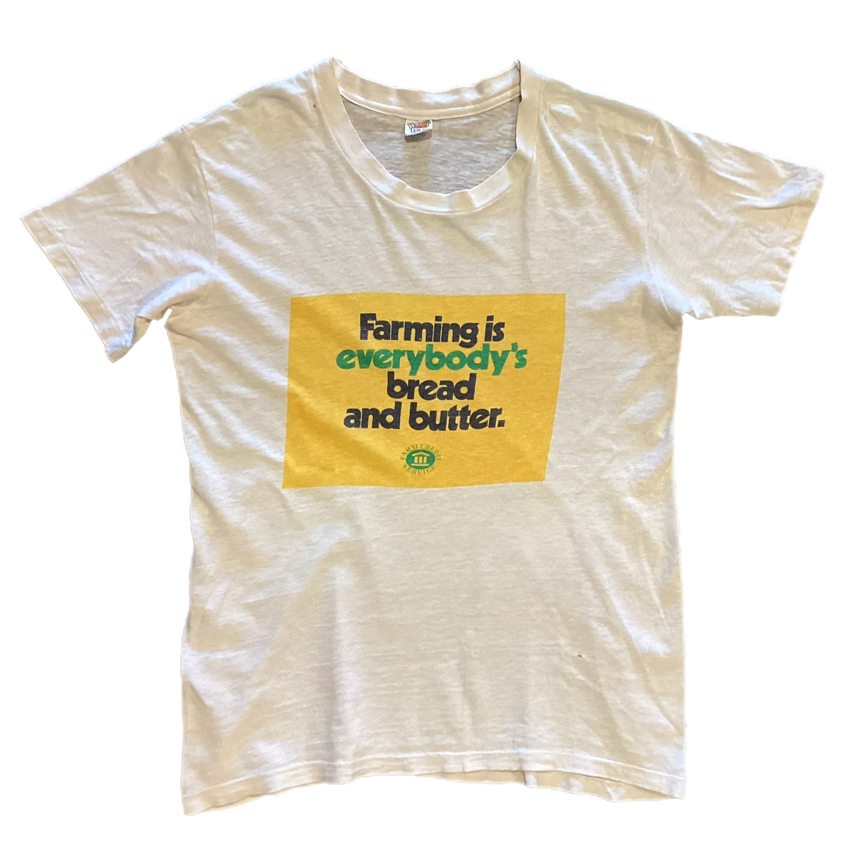 Vintage Farm Credit Service &quot;Farming Is Everybody&#39;s Bread And Butter&quot; T-Shirt