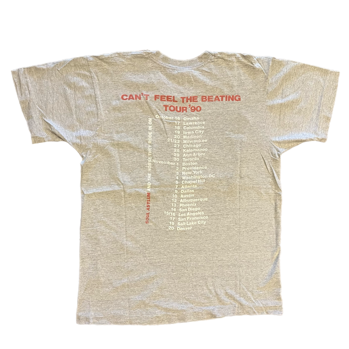 Vintage Soul Asylum &quot;Can&#39;t Feel The Beating&quot; &#39;90 Tour T-Shirt