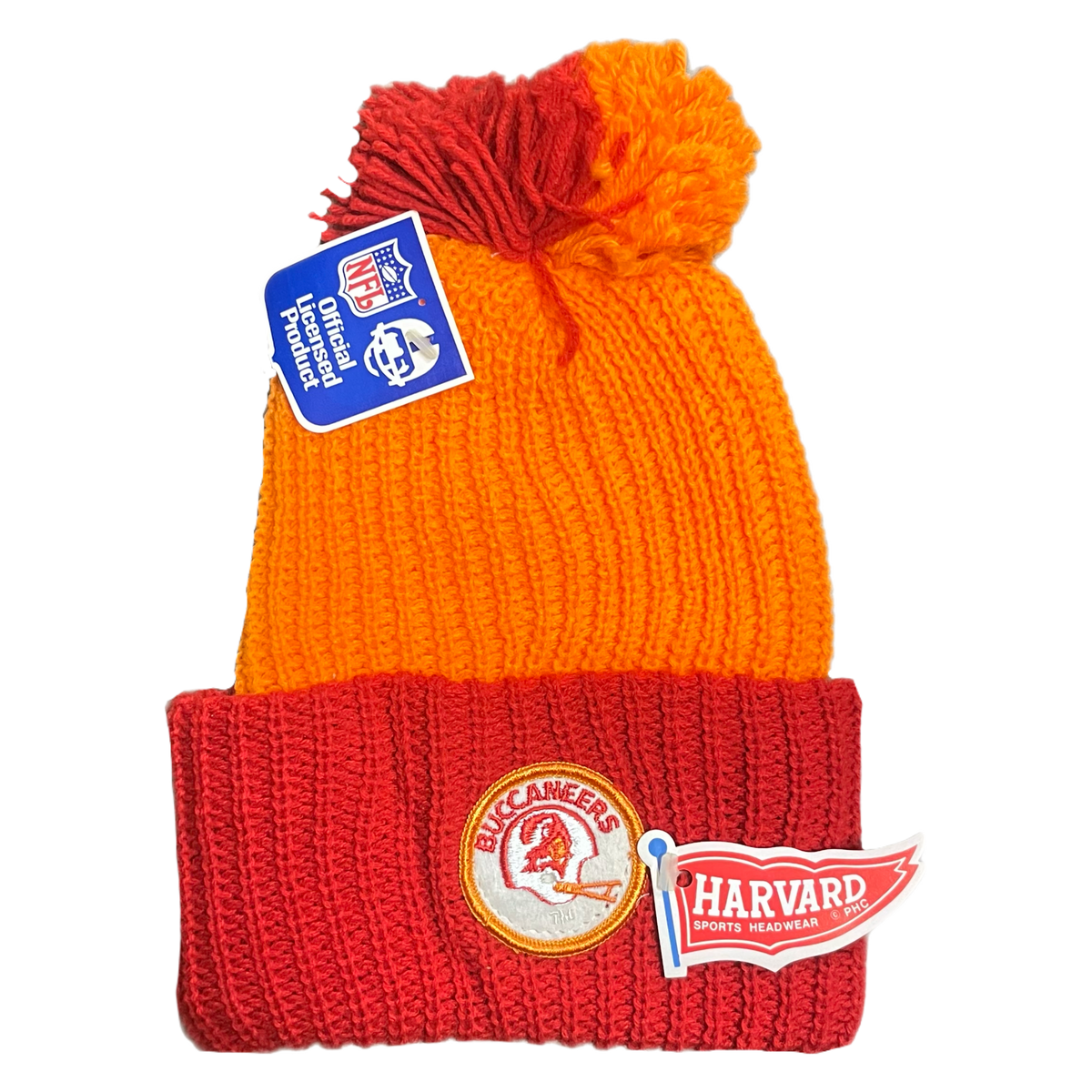 Vintage Tampa Bay &quot;Buccaneers&quot; Harvard Sports Headwear Pom Knit Beanie