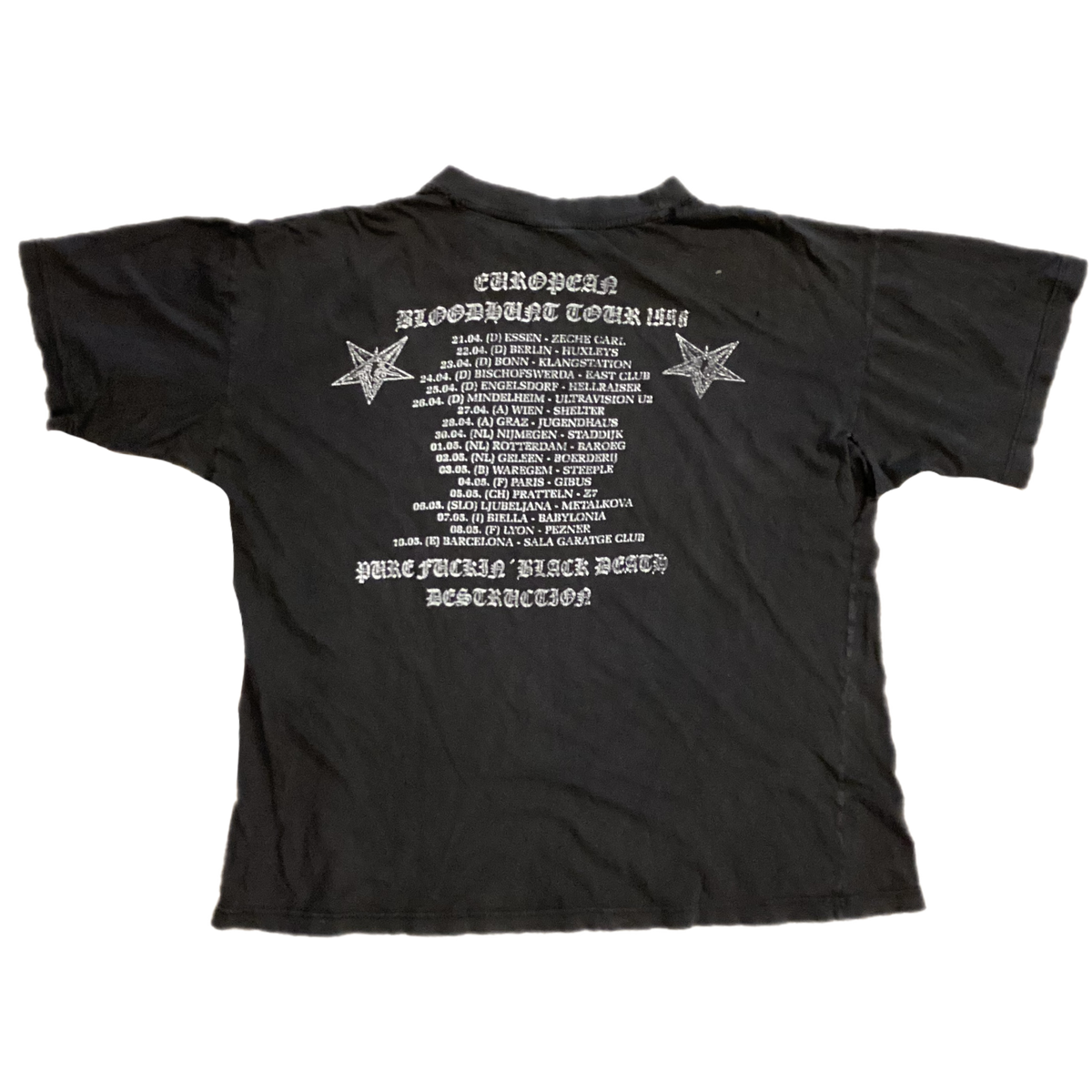 Vintage Belphegor &quot;Blutsabbath&quot; Bloodhound Tour &#39;98 T-Shirt