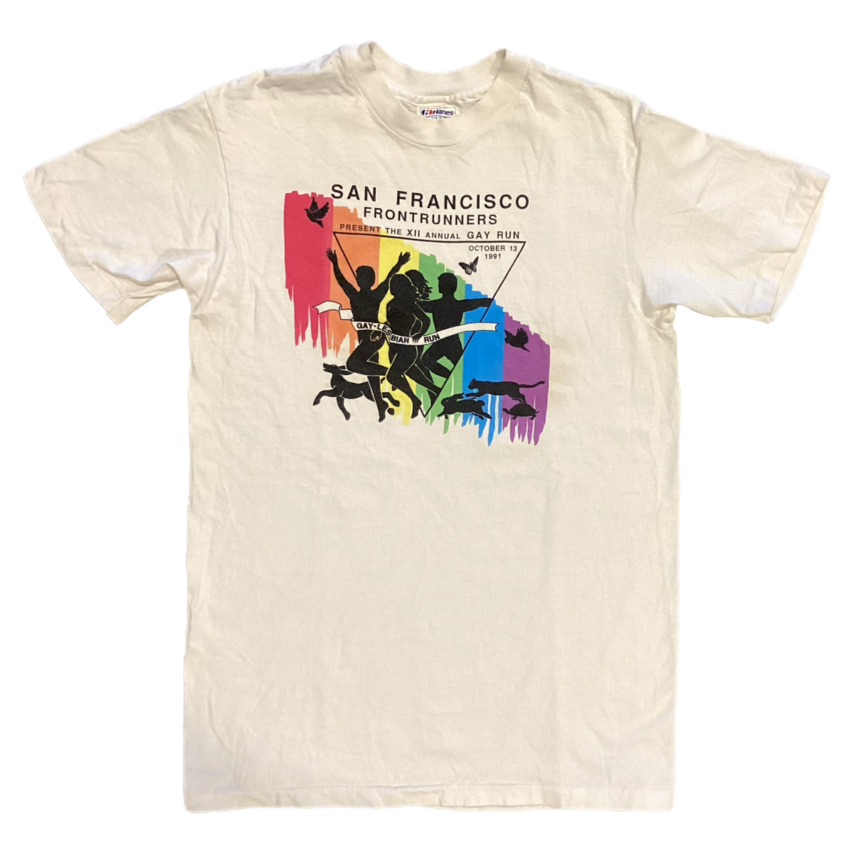 Vintage San Francisco Frontrunners &quot;Gay-Lesbian Run&quot; &#39;91 T-Shirt