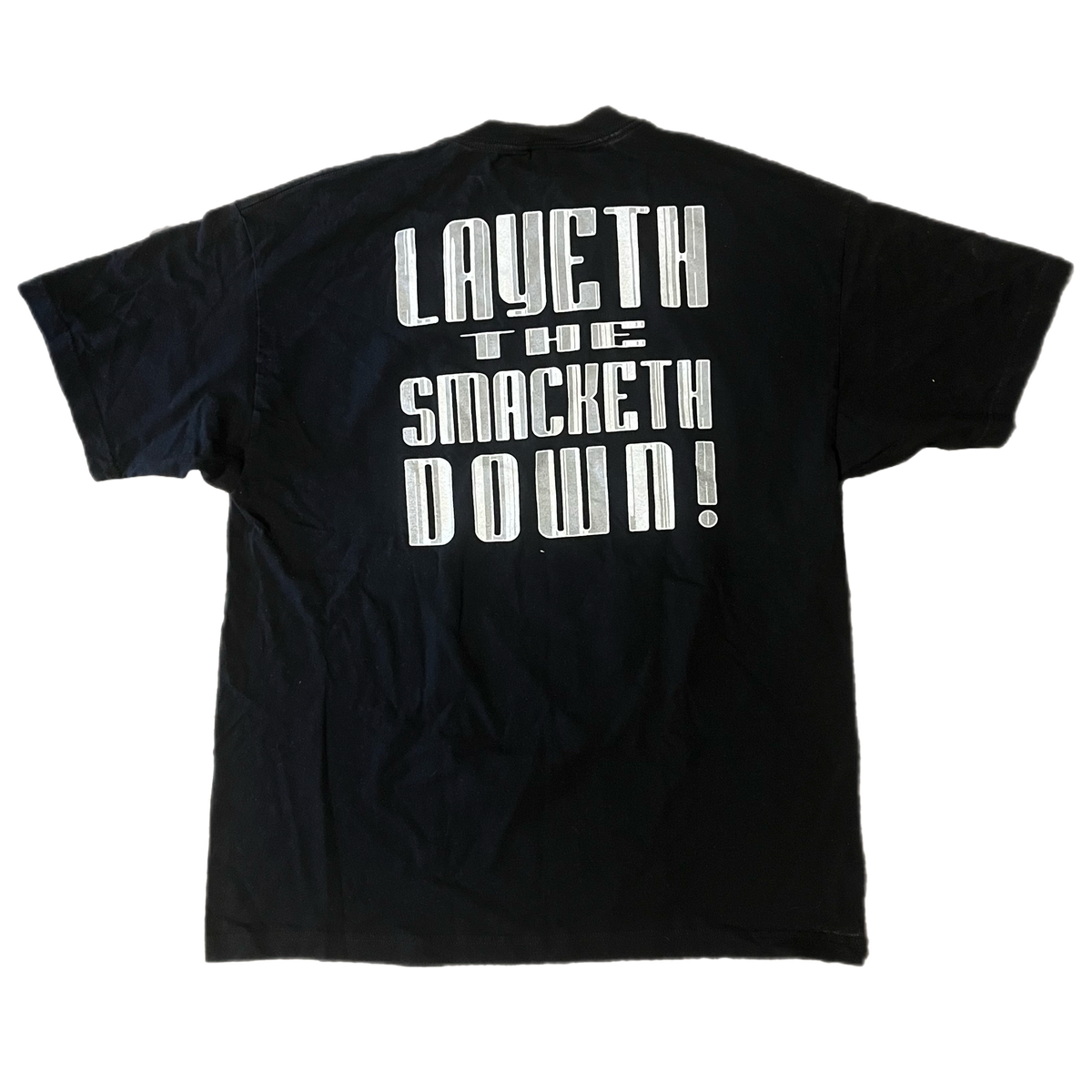 Vintage The Rock &quot;Layeth The Smackdown&quot; WWF T-Shirt
