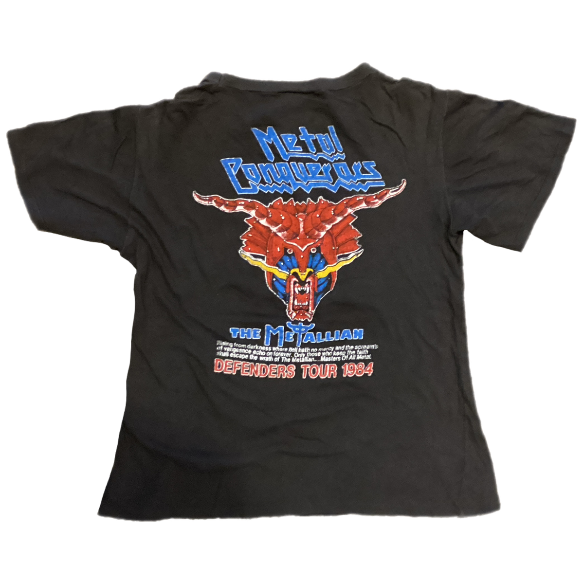 Vintage Judas Priest "Defenders Of The Faith" Defenders Tour '84 T-Shirt - jointcustodydc