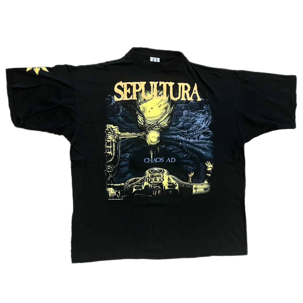 Vintage Sepultura &quot;Castle Chaos&quot; Chaos AD 3-Sided T-Shirt