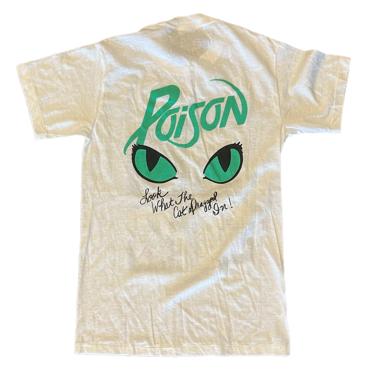 Vintage Poison &quot;Look What The Cat Dragged In!&quot; Enigma Records T-Shirt