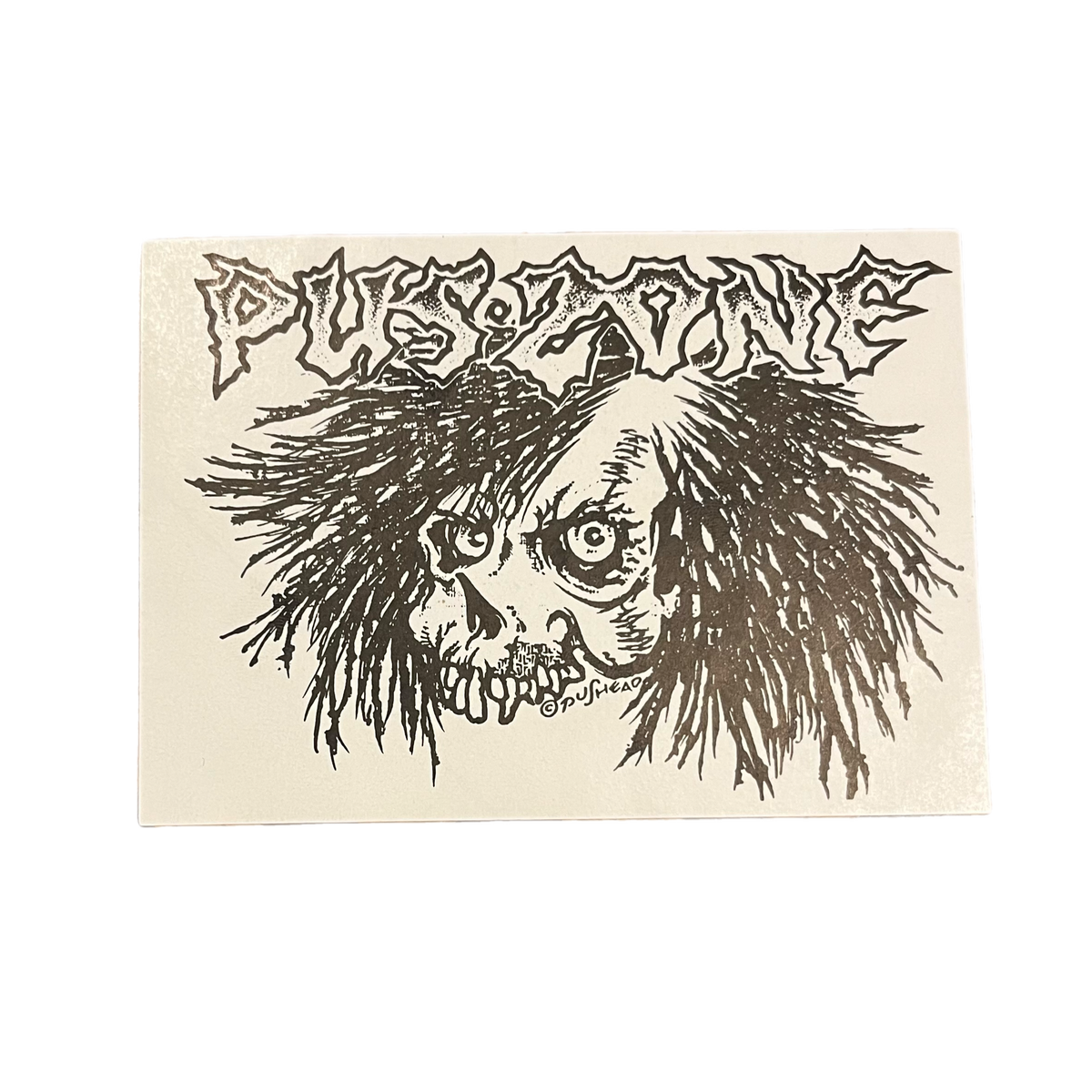 Vintage PusZone &quot;Pushed&quot; Crack N&#39; Peel Sticker