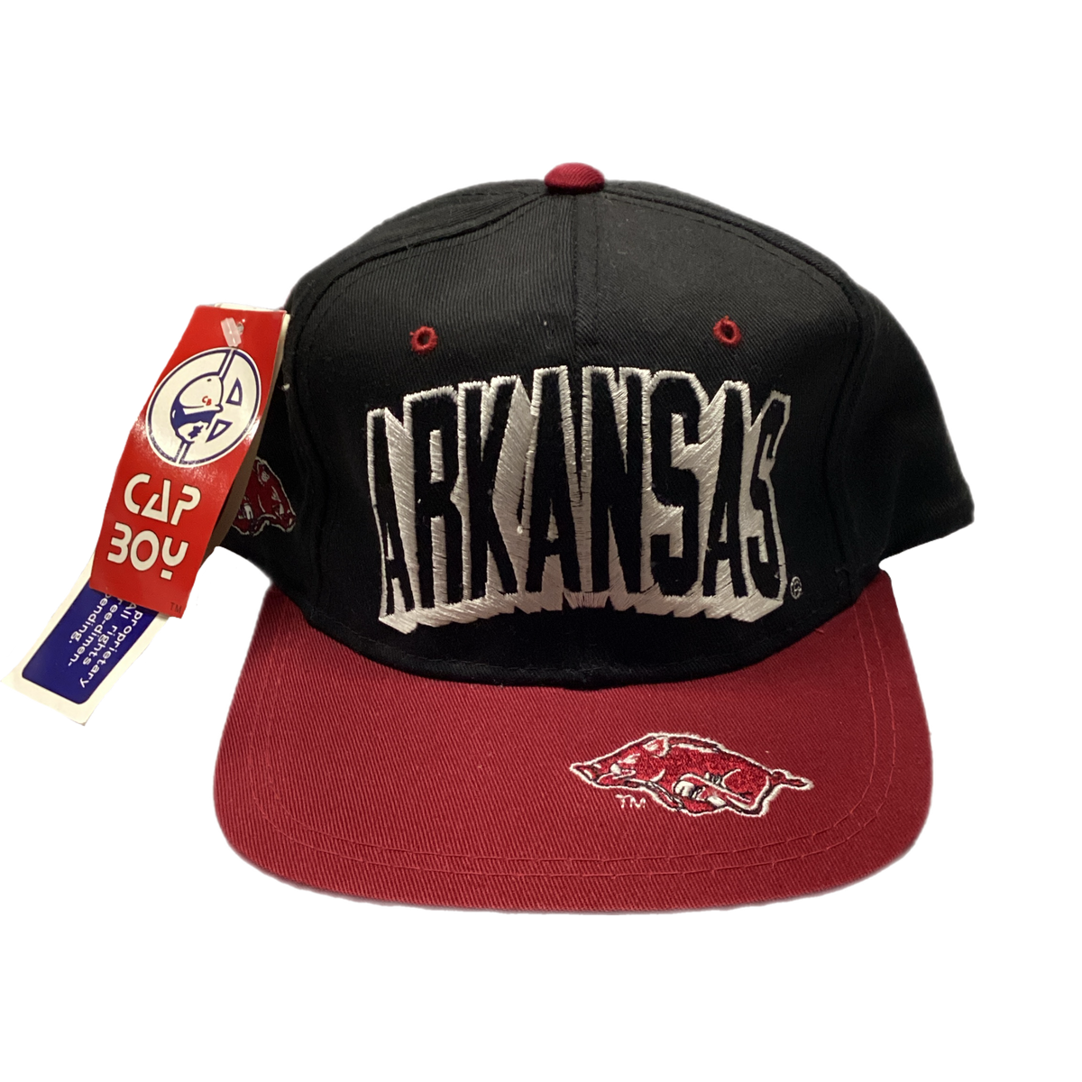 Vintage Arkansas "Razorbacks" NCAA Twill Snapback Hat