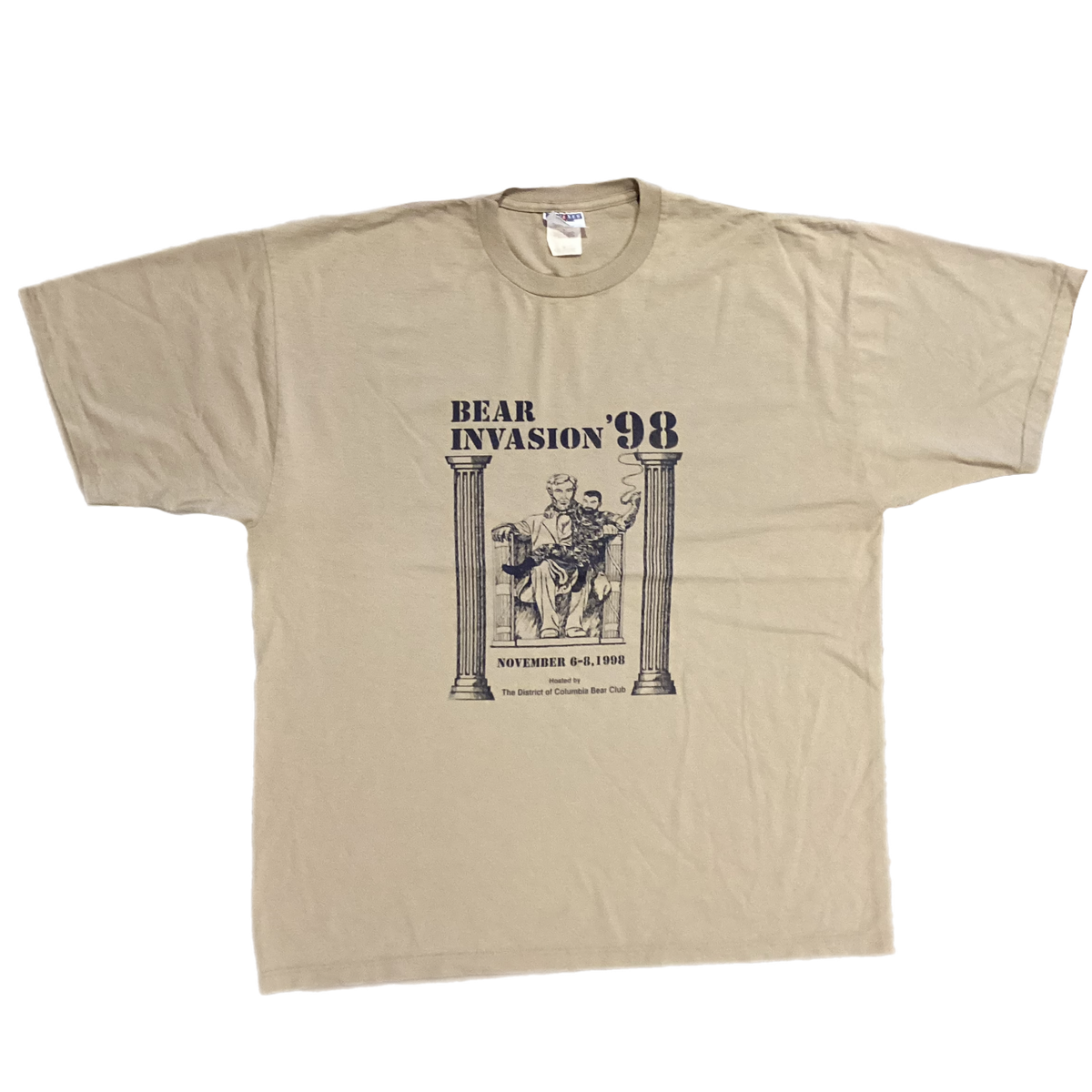 Vintage Bear Invasion &#39;98 &quot;DC Bear Club&quot; T-Shirt