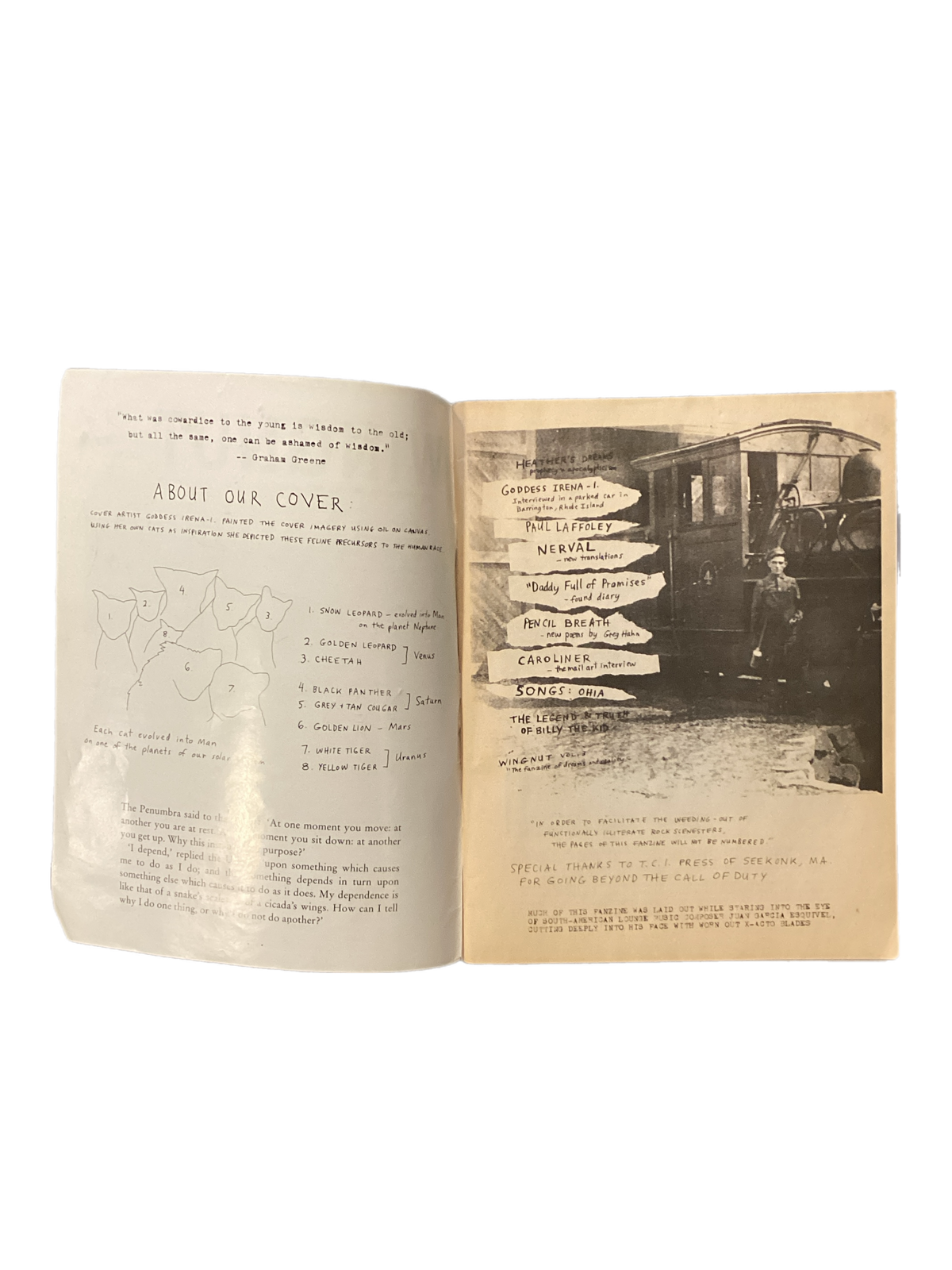 Vintage Wingnut "The Fanzine of Dreams and Reality" Volume 3