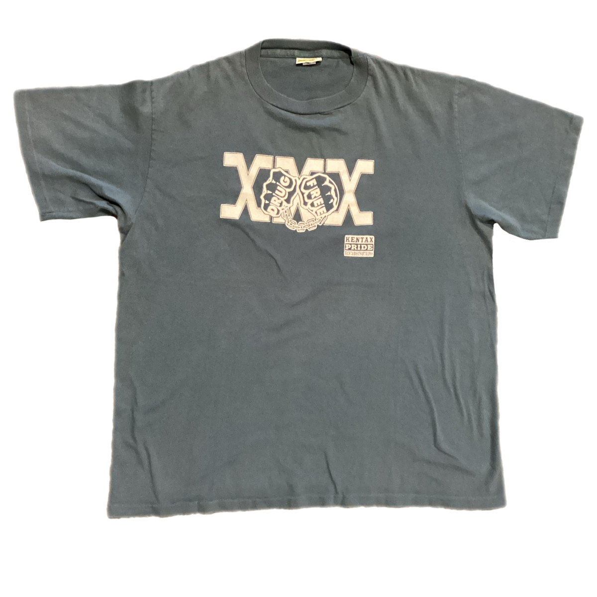 Vintage Back Ta Basics Artworks "KentaXPride" Drug Free T-Shirt - jointcustodydc