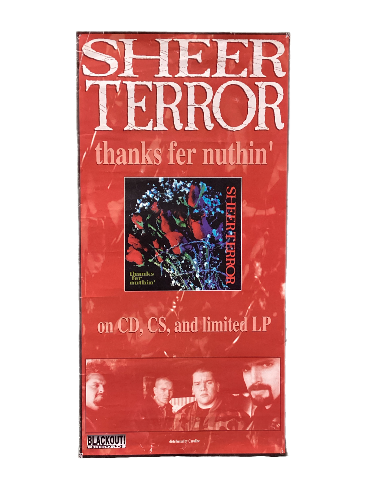 Vintage Sheer Terror "Thanks Fer Nuthin'" 2-Sided Poster