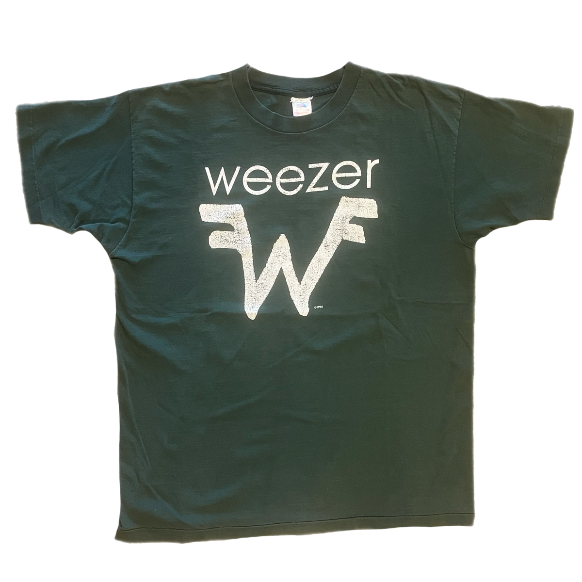 Vintage Weezer &quot;Bokkus Fan Club&quot; &#39;94 Forest Green T-Shirt