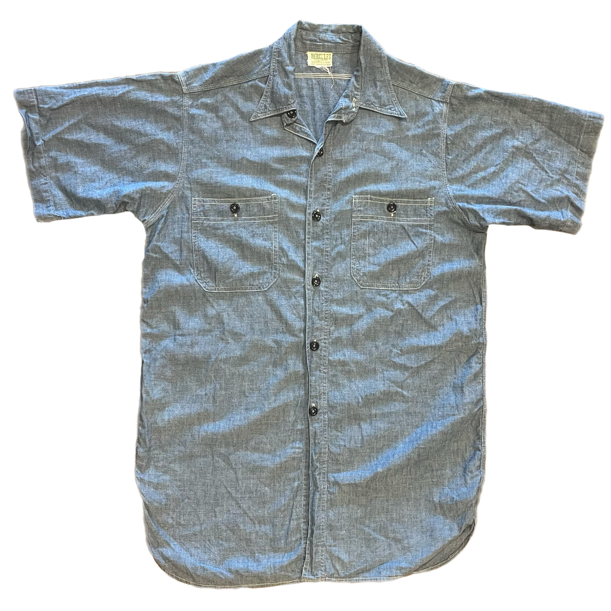 Vintage Hercules &quot;Sanforized&quot; &#39;40s Chambray S/S Work Shirt