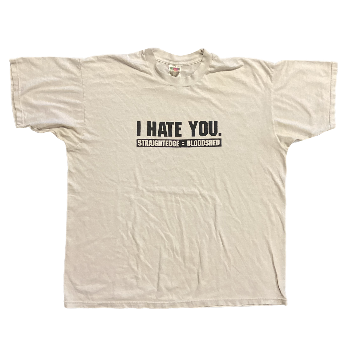 Vintage I Hate You "Straightedge=Bloodshed" T-Shirt