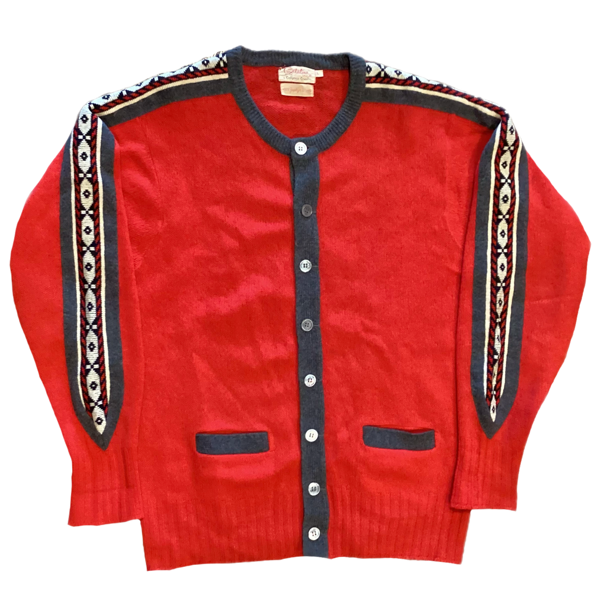 Vintage Catalina Inc &quot;Zephyr Wool&quot; &#39;60s Cardigan Sweater