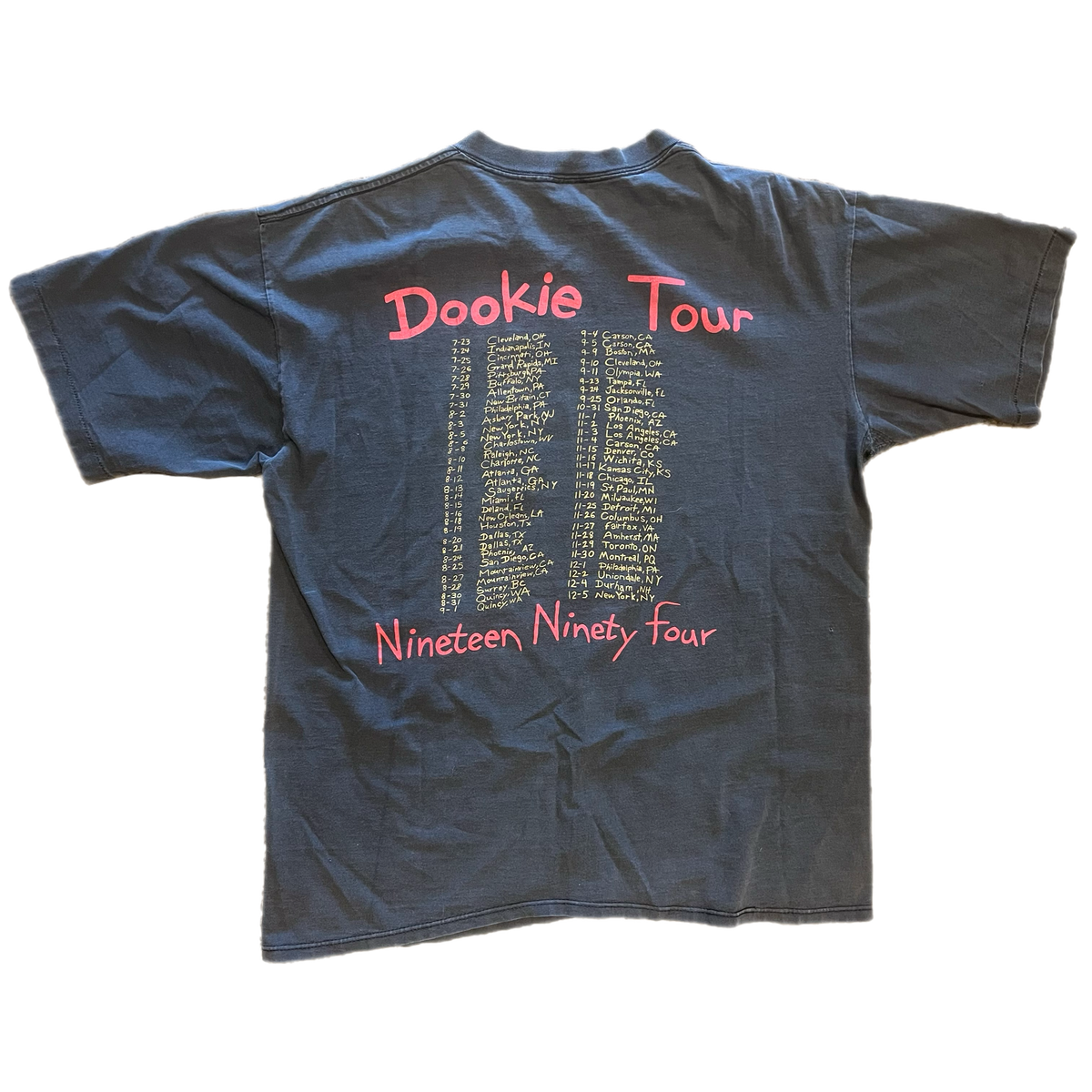 Vintage Green Day &quot;Dookie Tour 1994&quot; T-Shirt