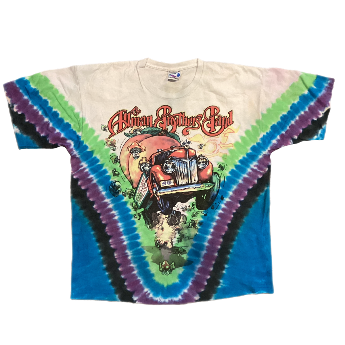 Vintage The Allman Brothers Band "Mushroom Express" Tie Dye T-Shirt - jointcustodydc