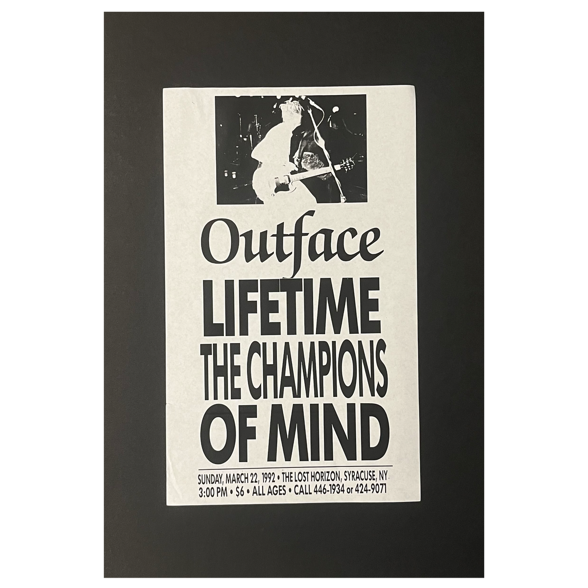 Vintage Outface Lifetime The Champions Of Mind &quot;The Lost Horizon&quot; Show Poster