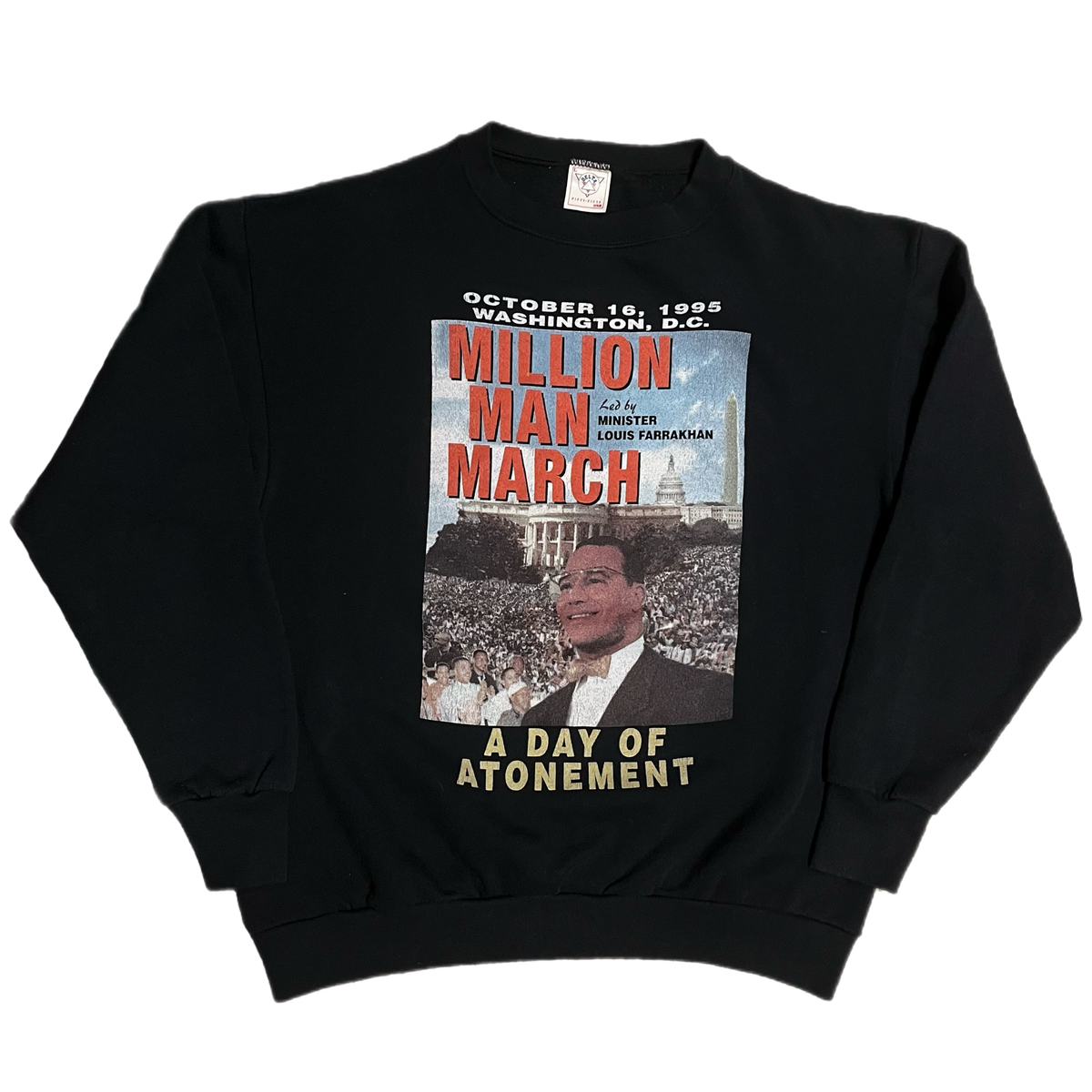 Vintage Louis Farrakhan &quot;Million Man March&quot; Crewneck Sweatshirt