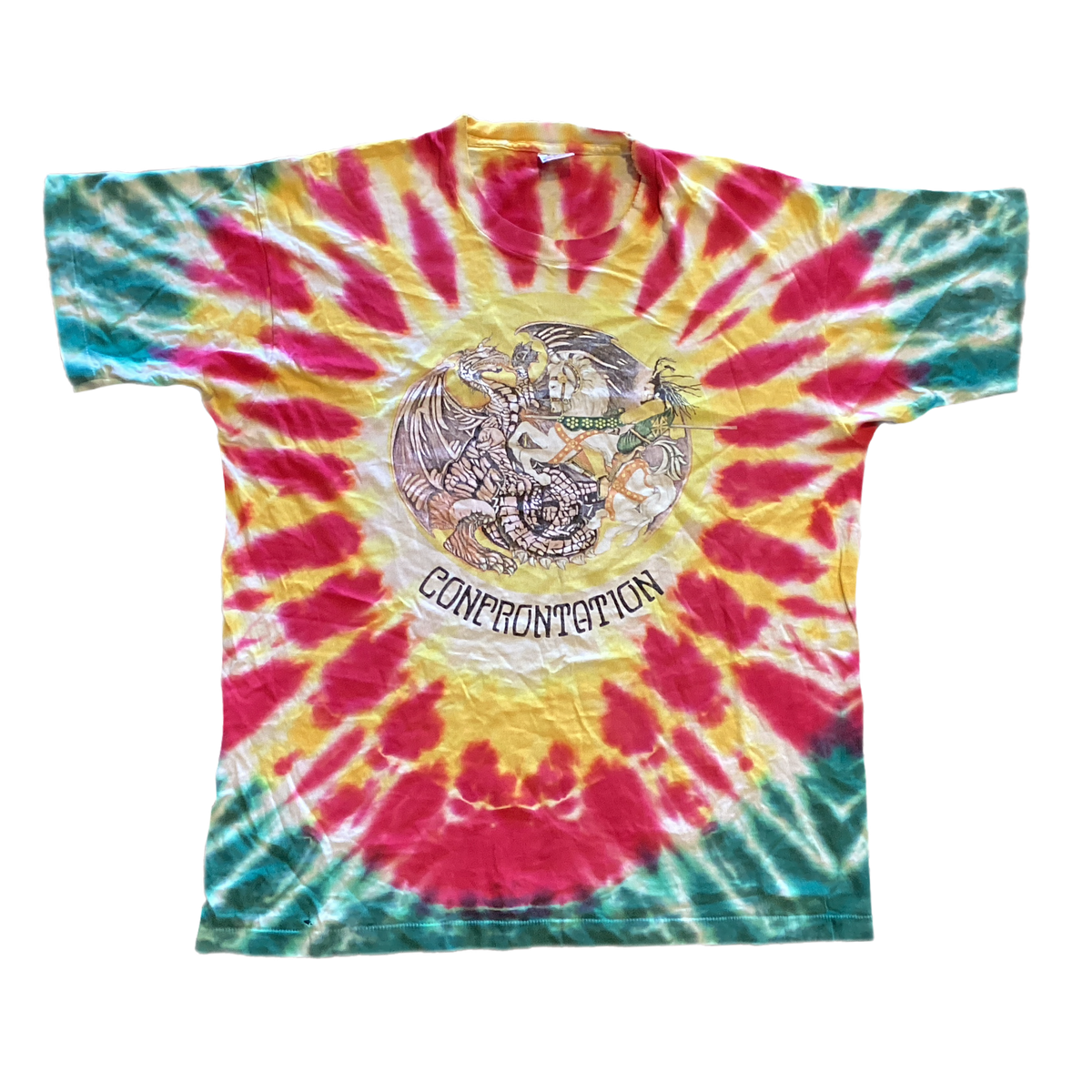 Vintage Bob Marley "Confrontation" Tie-Dye T-Shirt - jointcustodydc