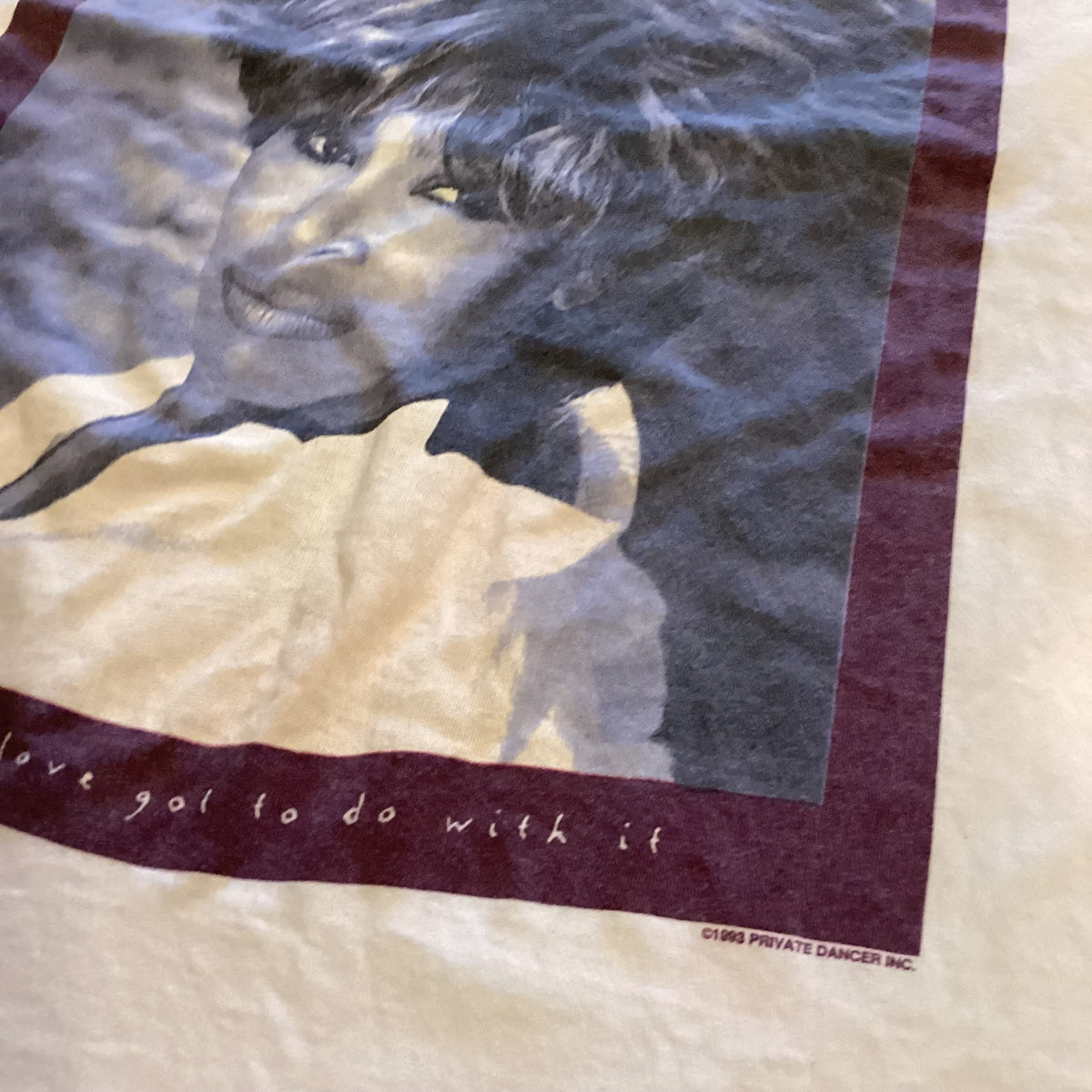 Vintage Tina Turner &quot;What&#39;s Love Gotta Do With It!&quot; Private Dancer &#39;93 T-Shirt