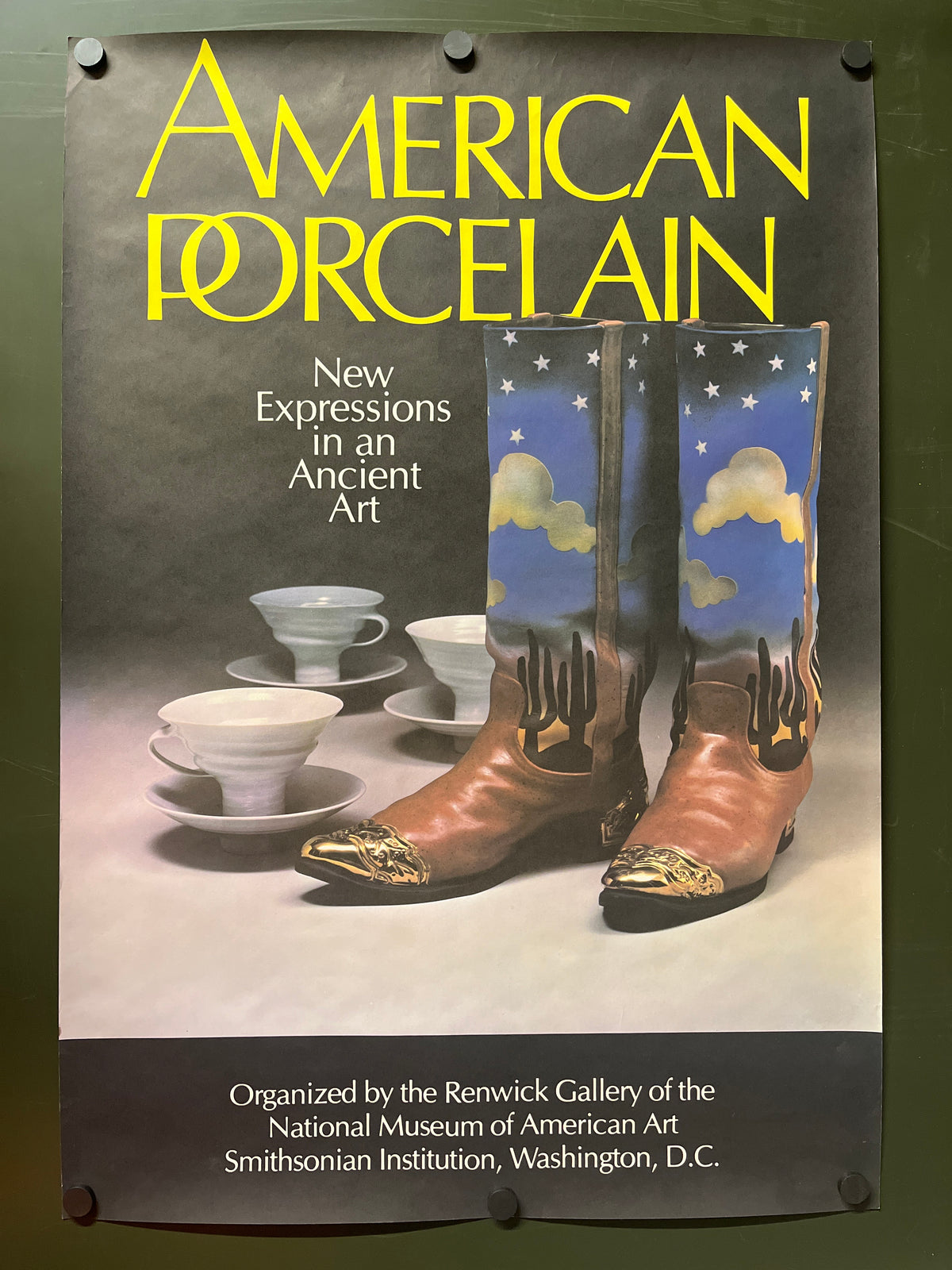 Vintage Smithsonian National Museum Of American Art "American Porcelain" Poster