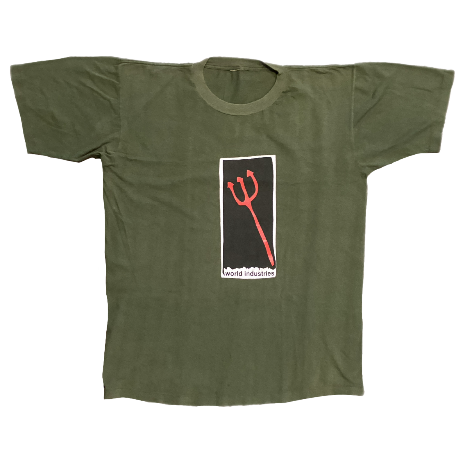 Vintage World Industries "Pitchfork" Olive Drab T-Shirt - jointcustodydc