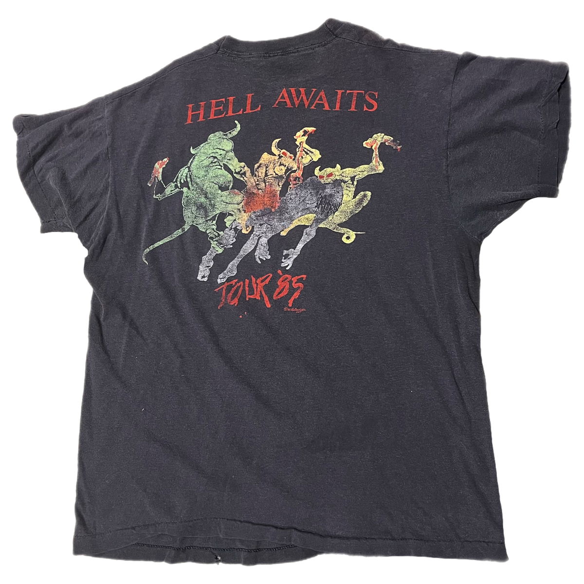 Vintage Slayer &quot;Hell Awaits&quot; 1985 Tour T-Shirt