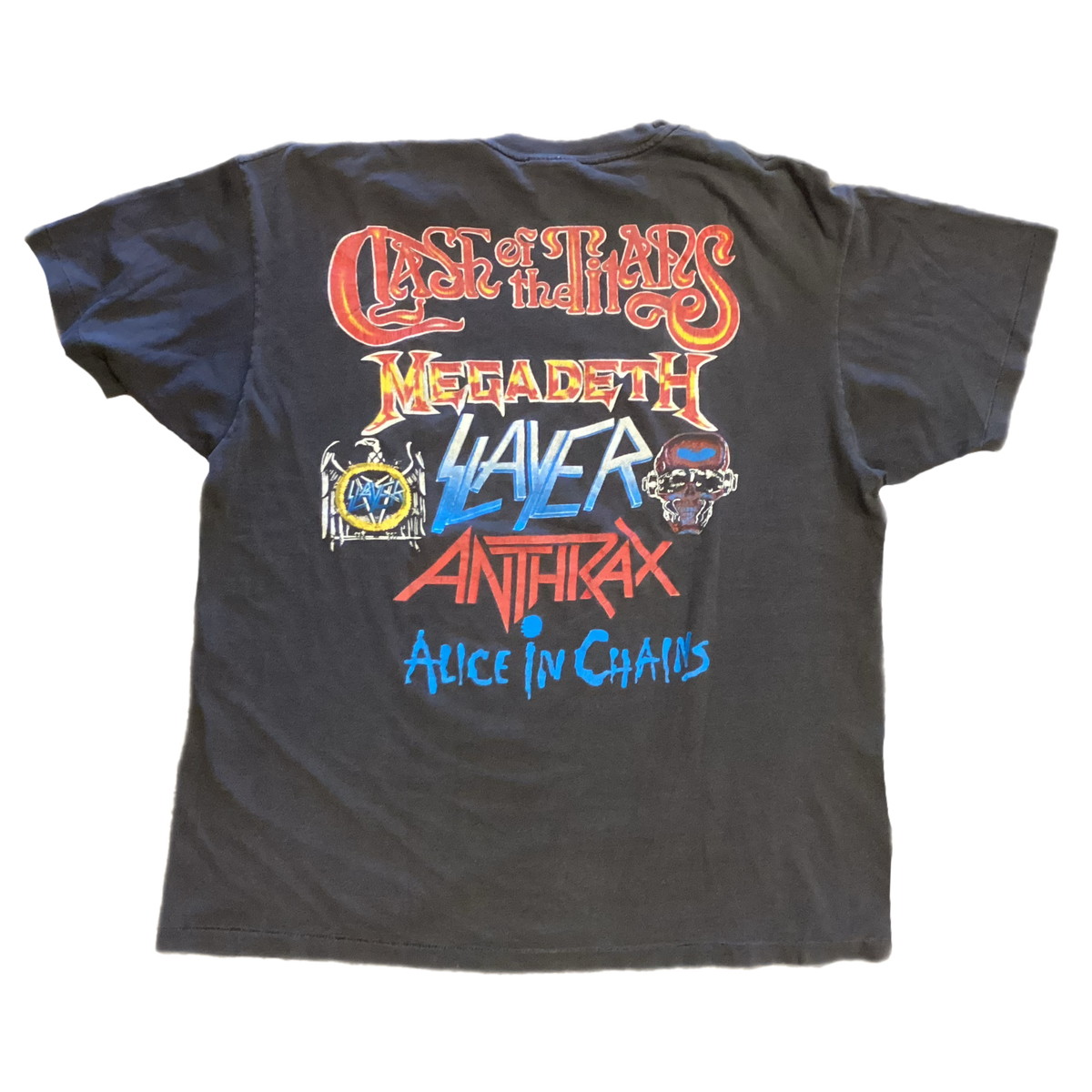 Vintage Clash Of The Titans "Slayer Alice In Chains Megadeth Anthrax" T-Shirt