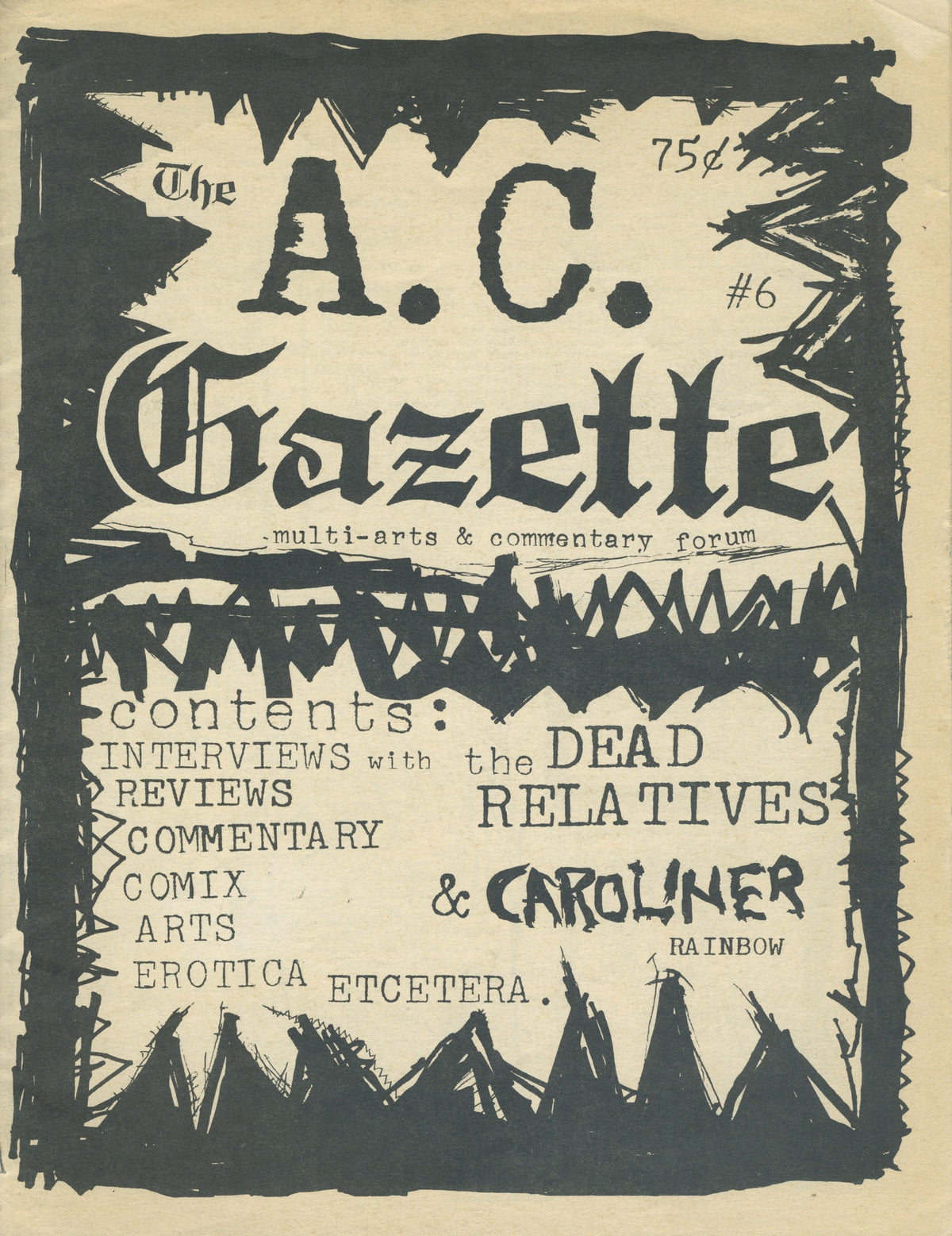 Vintage The A.C. Gazette Issue #6 &quot;Multi-Arts&quot; Zine