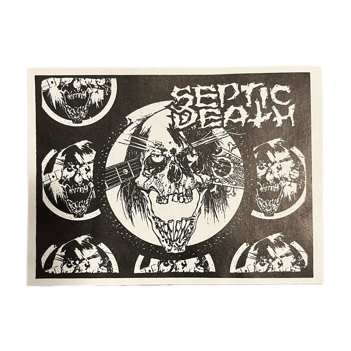 Vintage Septic Death &quot;Pushead&quot; Crack N&#39; Peel Sticker