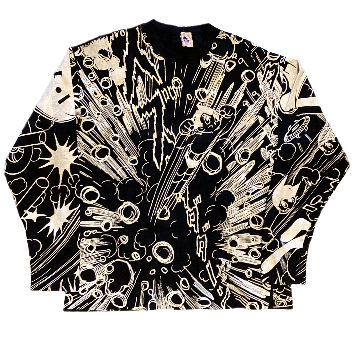 Vintage Astro Boy All Over Print &quot;Osamu Tezuka&quot; Long Sleeve Shirt