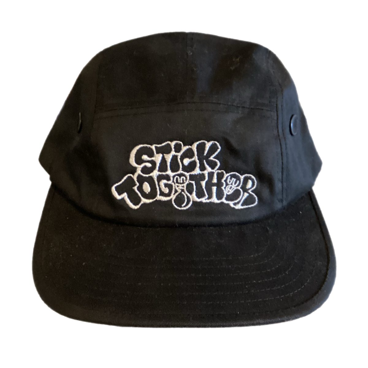 Stick Together Black 5 Panel Hat - jointcustodydc