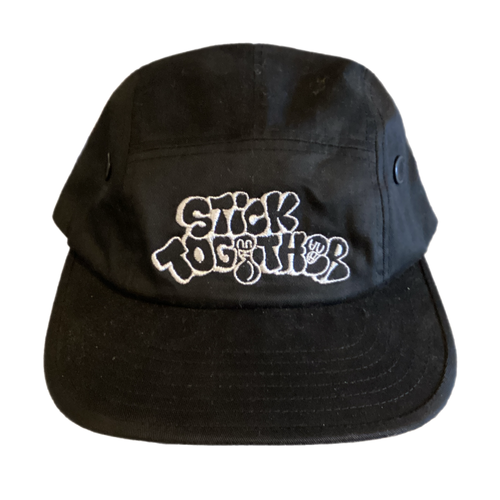 Stick Together Black 5 Panel Hat - jointcustodydc