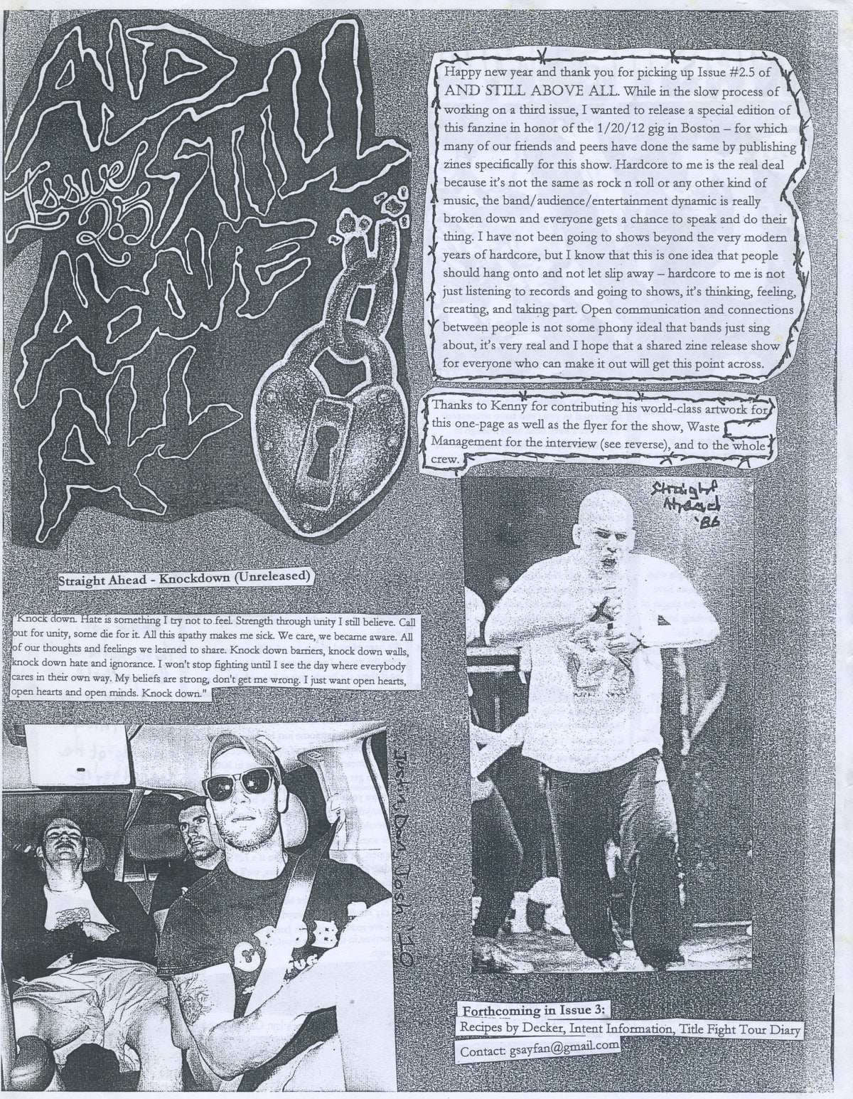 Intent All Or Nothing Tape + And Still Above All Issue #2.5