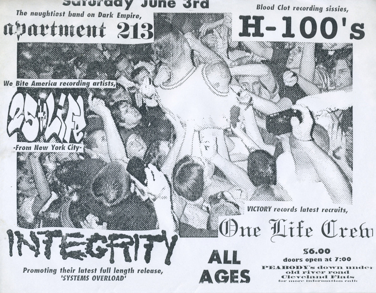 Vintage Apartment 213 H-100's 25 Ta Life Integrity & One Life Crew "Peabody's" Cleveland Show Flyer