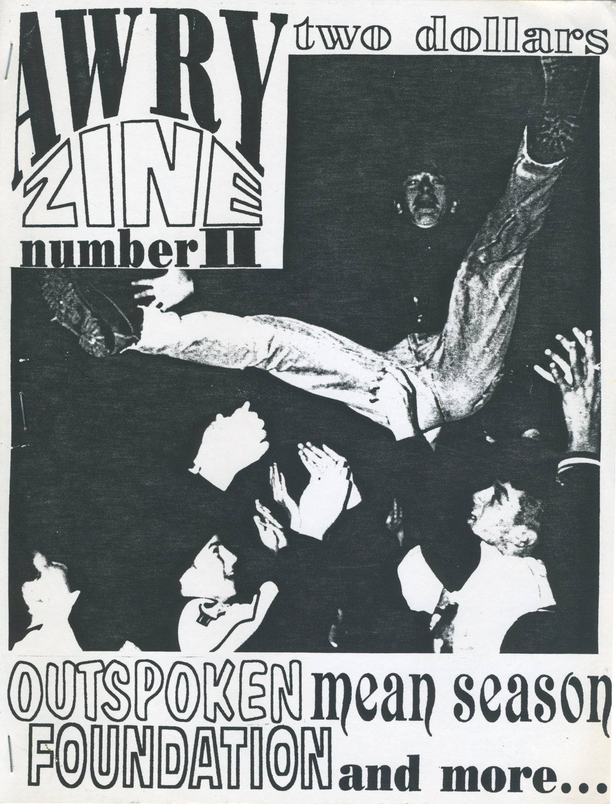 Vintage Awry Fanzine &quot;Vegan Straight Edge&quot; Rochester, NY Issue #2