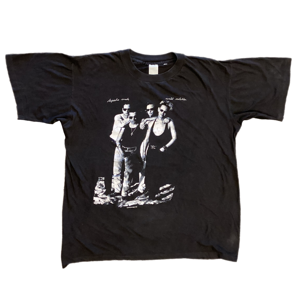 Vintage Depeche Mode &quot;World Violation&quot; Tour &#39;90 T-Shirt