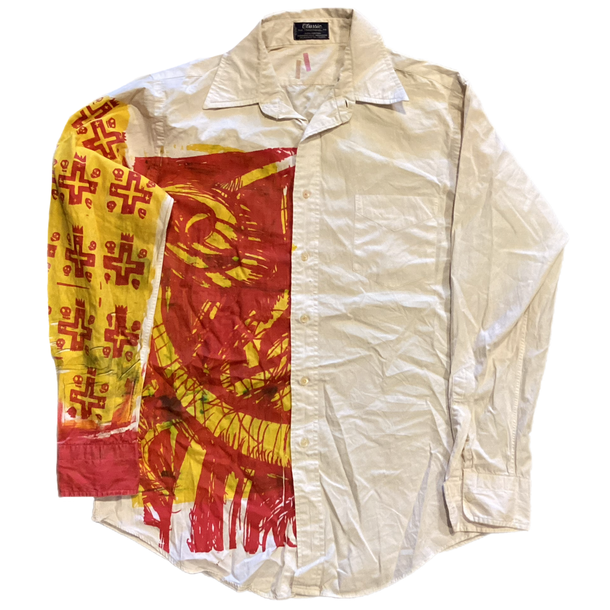 Vintage Michael Roman "Hand Screened" Desperately Seeking Susan Button Up Shirt