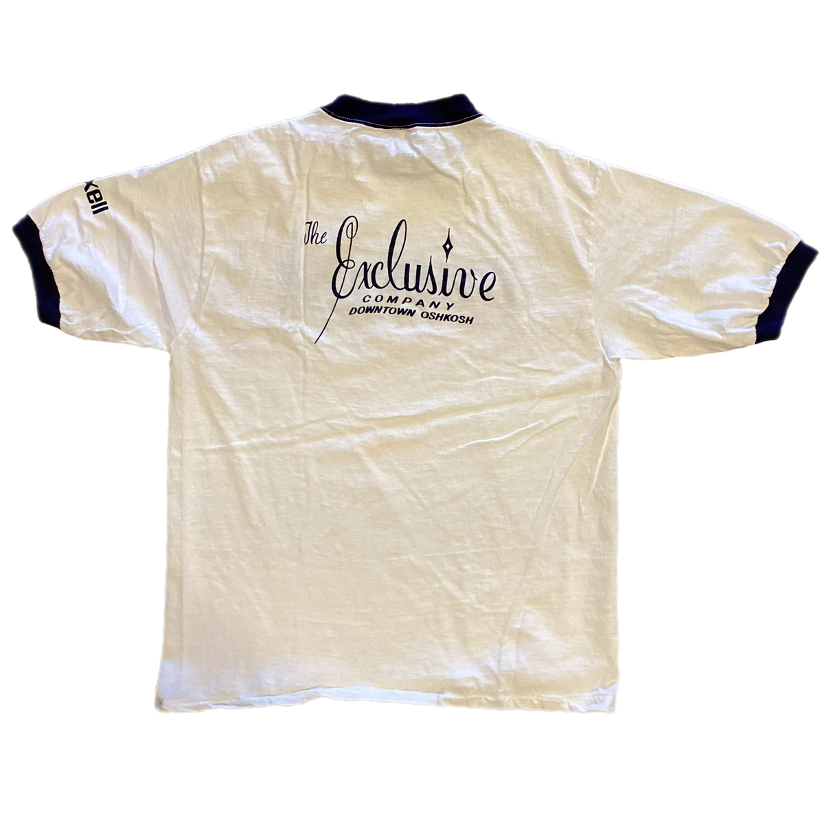 Vintage Maxell &quot;The Answer To All Your Tape Needs&quot; Downtown Oshkosh Ringer Shirt