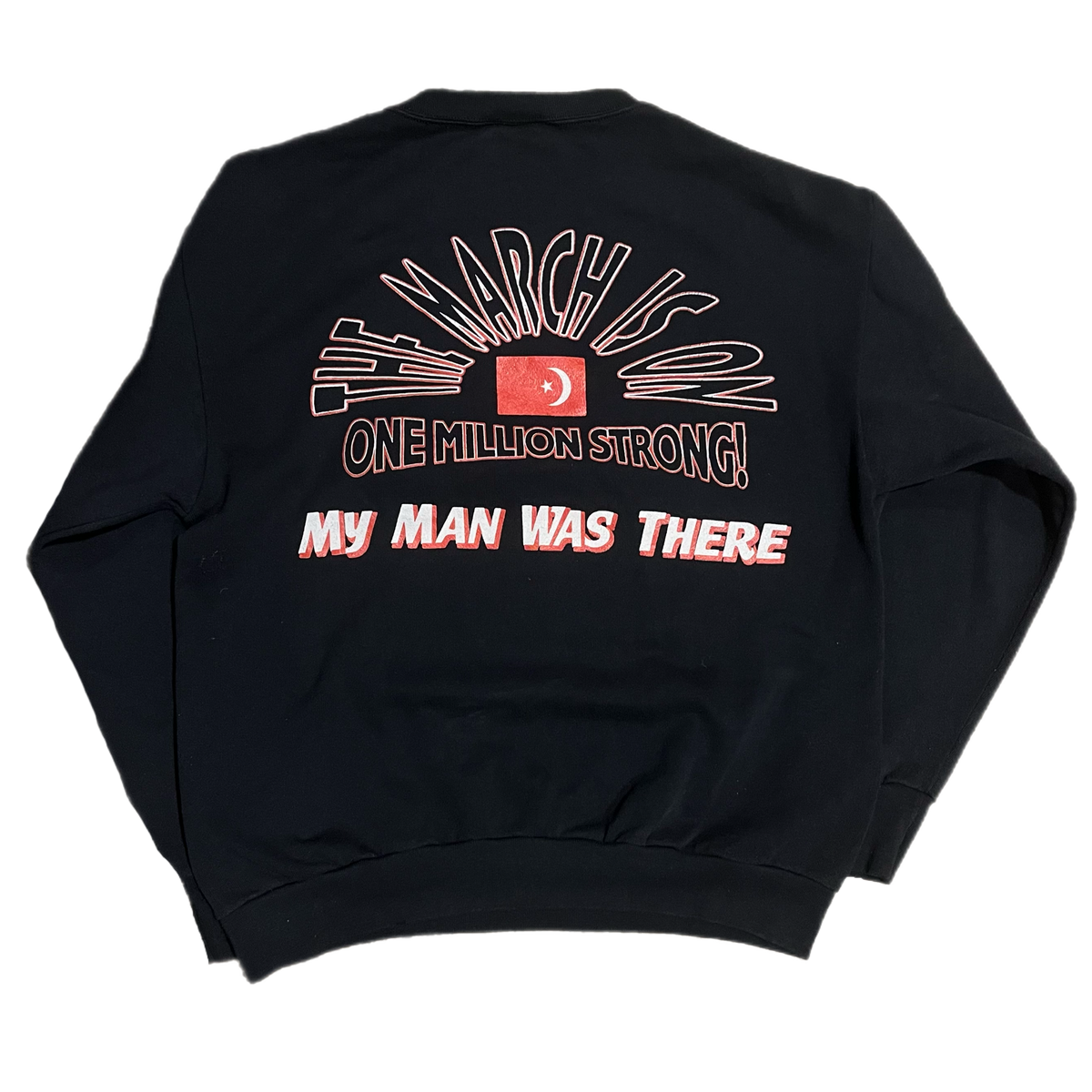 Vintage Louis Farrakhan &quot;Million Man March&quot; Crewneck Sweatshirt