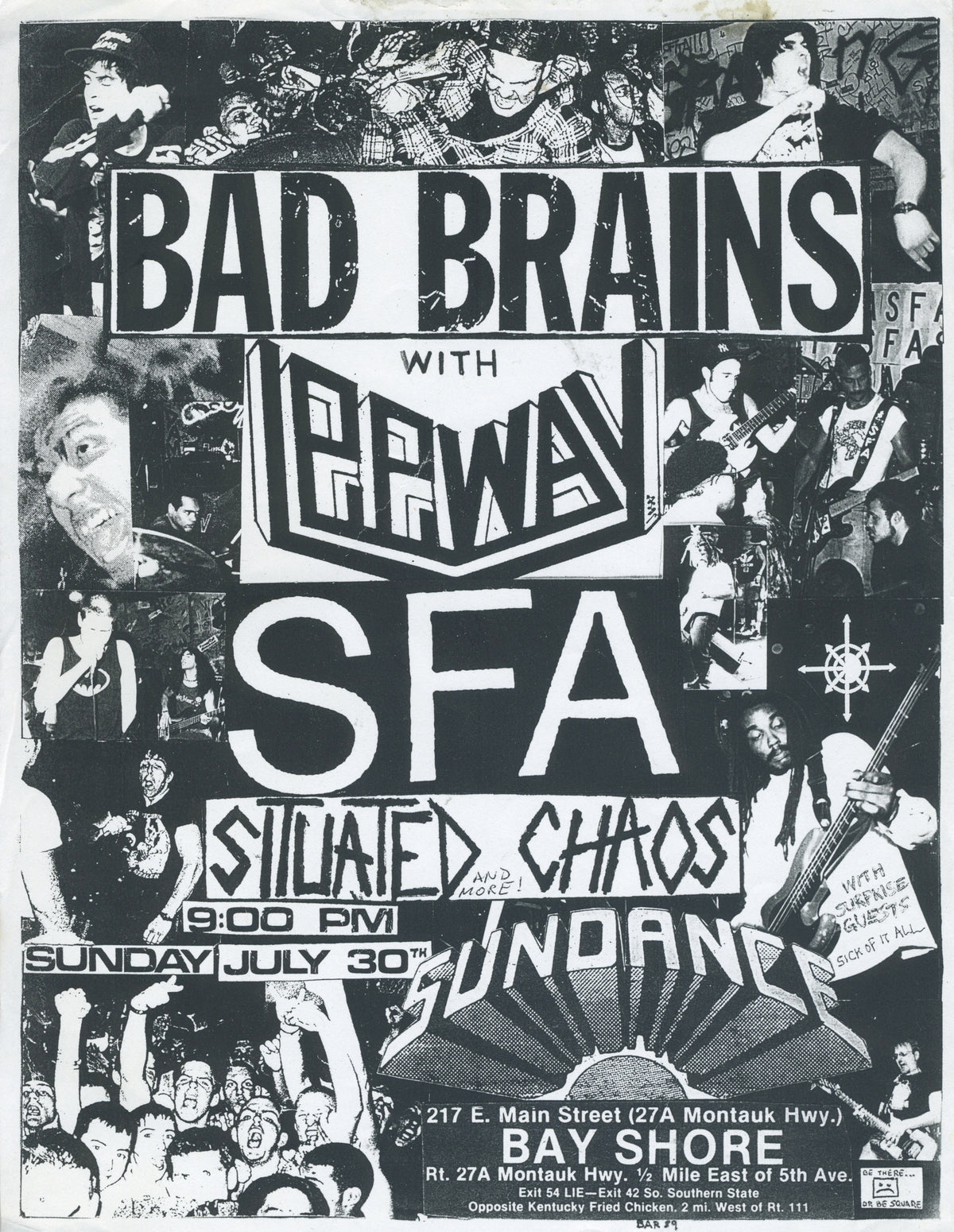 Vintage Bad Brains Leeway SFA Situated Chaos + Sick Of It All 