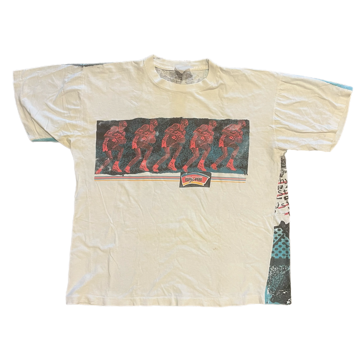Vintage NBA San Antonio Spurs "David Robinson" Multi-Print T-Shirt