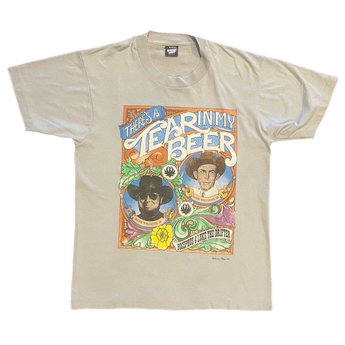 Vintage Hank Williams Jr & Sr "Bocephus & Luke The Drifter" T-Shirt