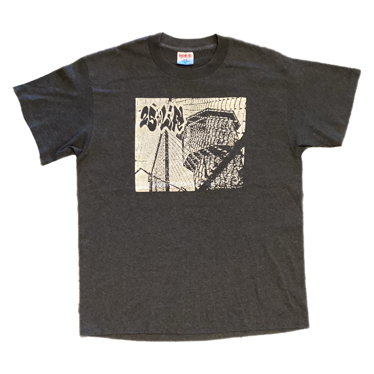 Vintage 25 Ta Life "Striving For Togetherness Records" '94 Gray T-Shirt - jointcustodydc