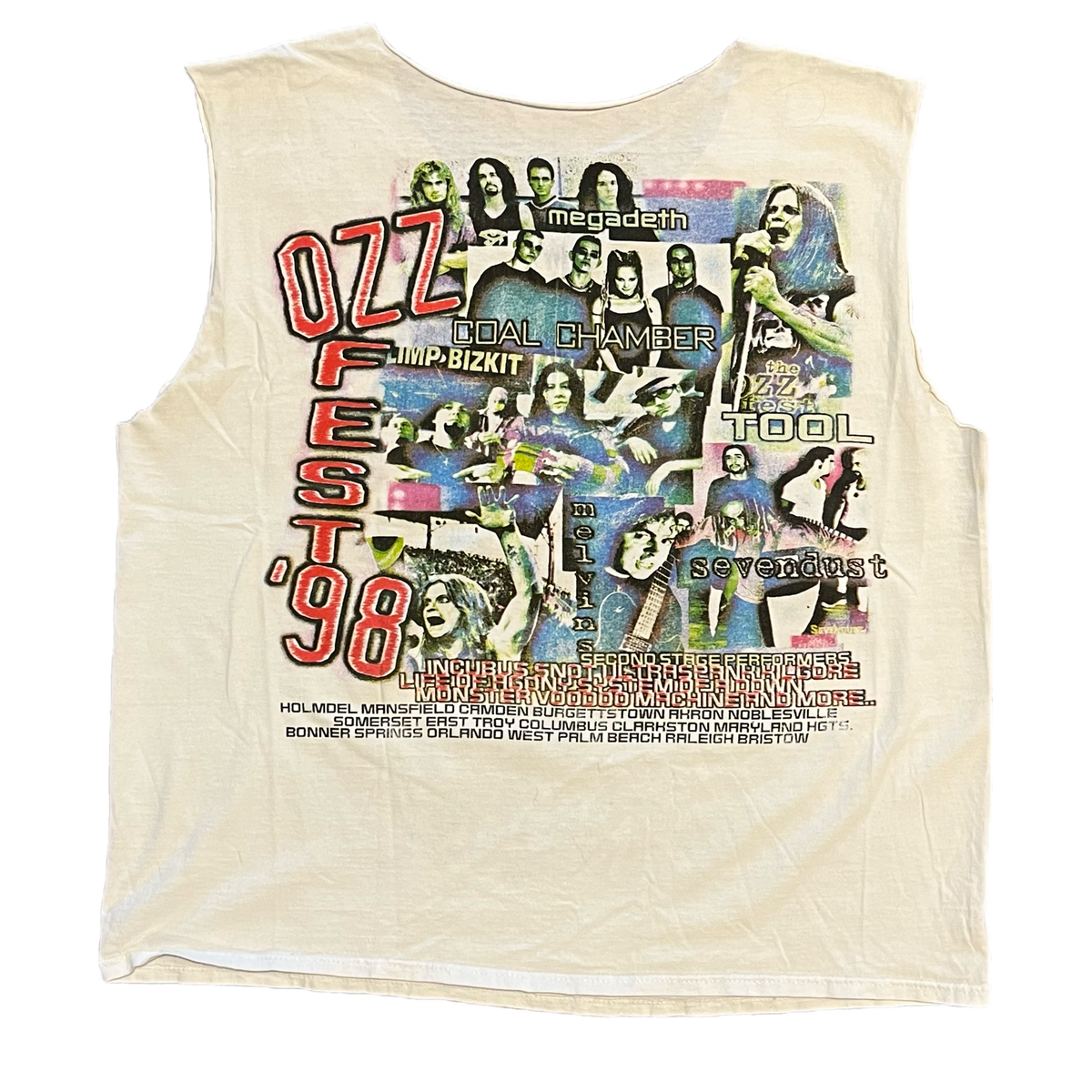 Vintage Ozzfest "Ozzy Osbourne" '98 Cut Off Shirt