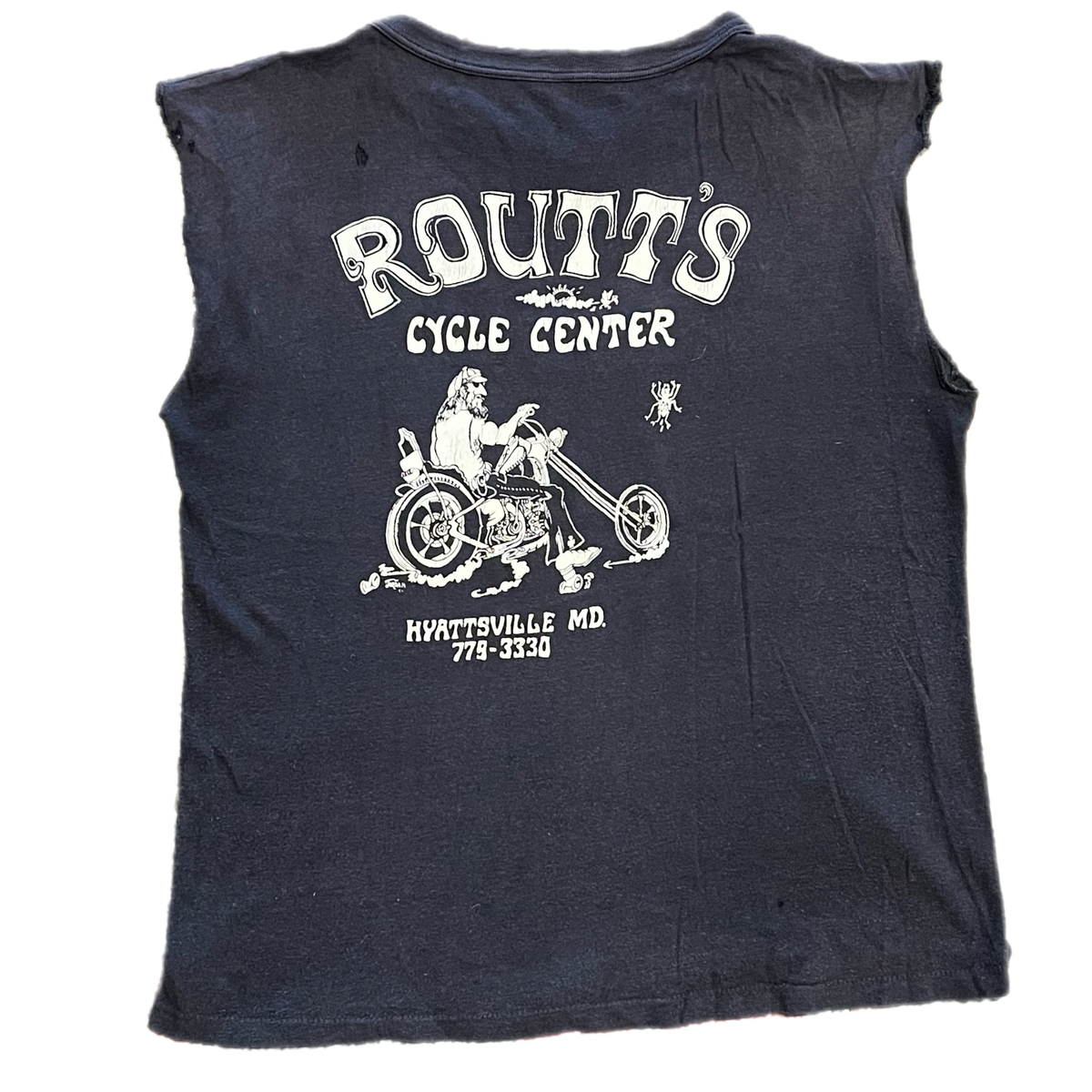 Vintage Harley-Davidson "Routt's Cycle Center" John Jordan Art Studio Hyattsville, MD Cut Shirt
