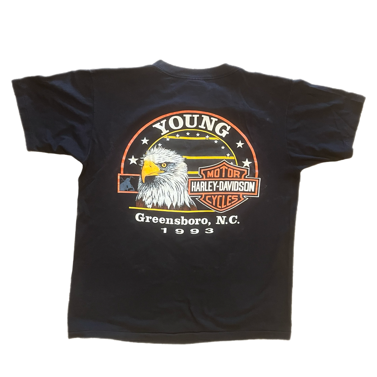 Vintage Harley-Davidson "Flame Eagle" Greensboro, NC T-Shirt