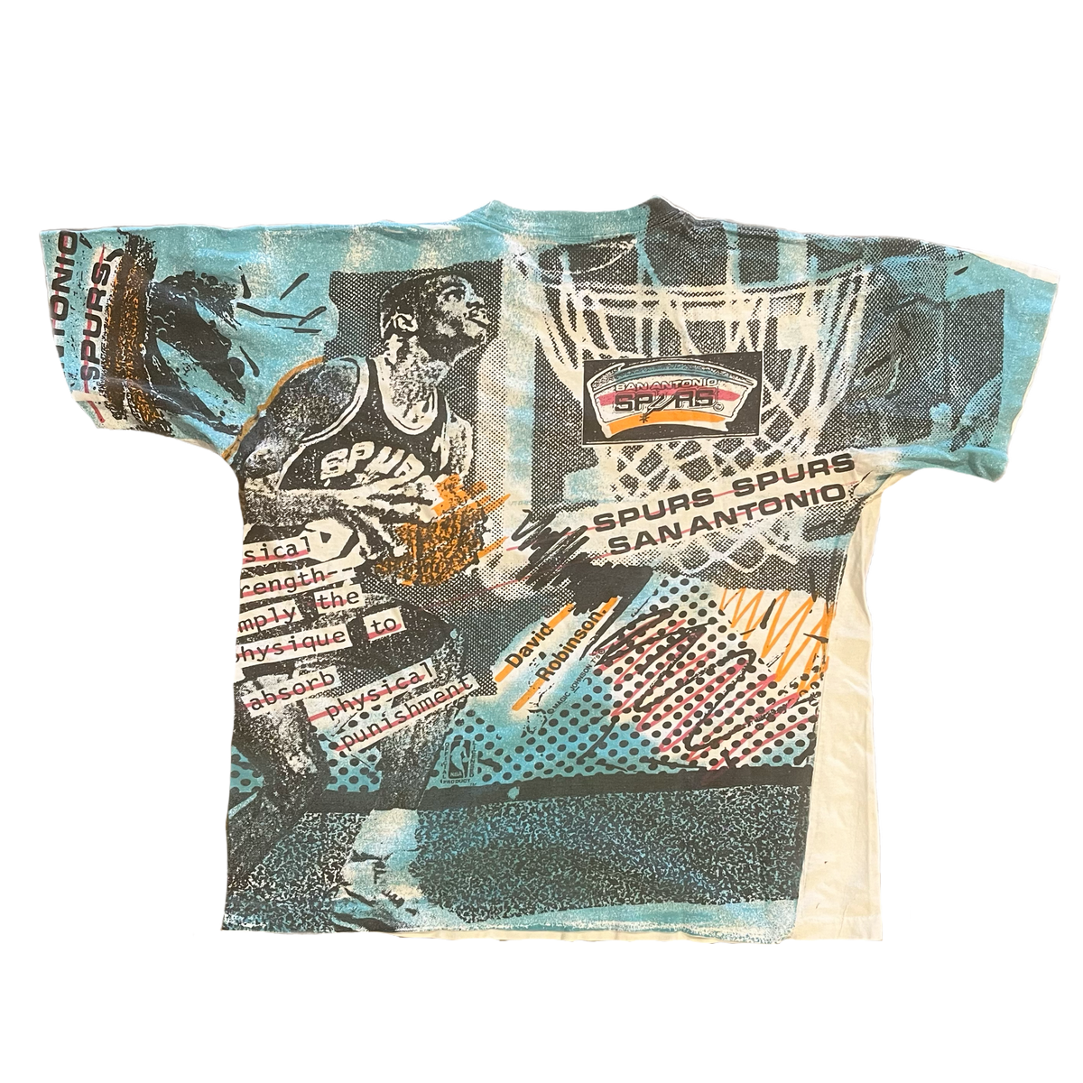 Vintage NBA San Antonio Spurs "David Robinson" Multi-Print T-Shirt