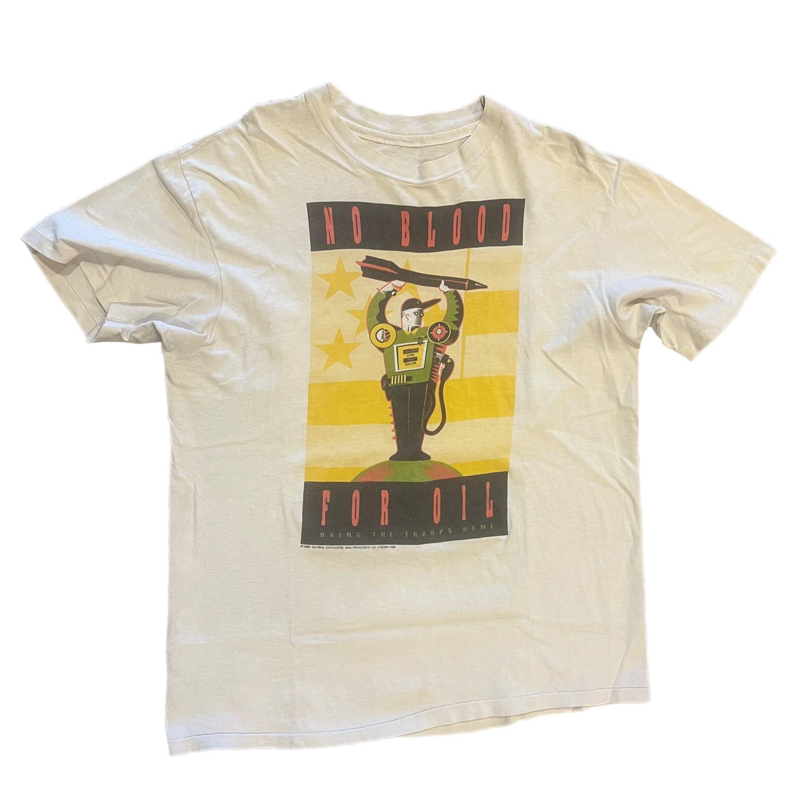 Vintage No Blood For Oil " Bring The Troops Home" T-Shirt - jointcustodydc